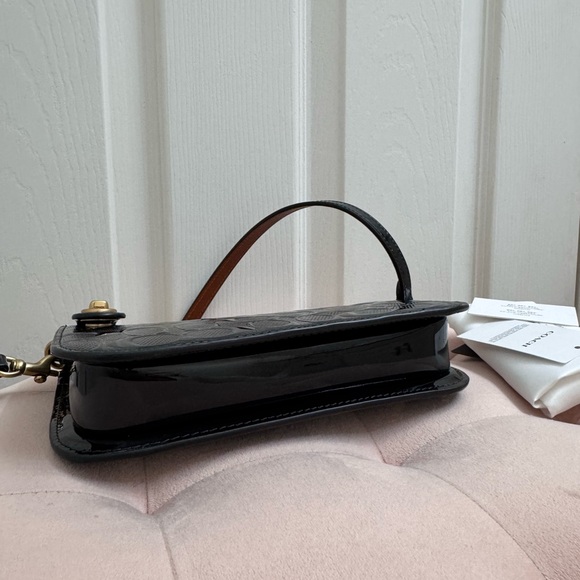 Coach Penn Shoulder Bag Black Patent - Picture 8 of 15